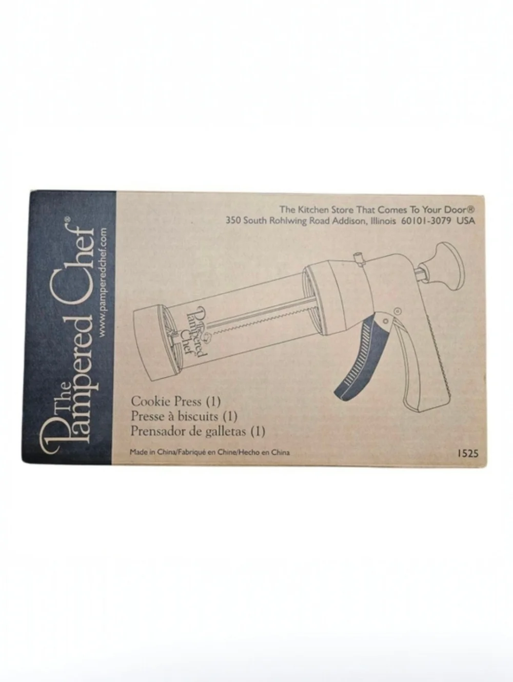 Pampered Chef Clear Gray Cookie Press Set